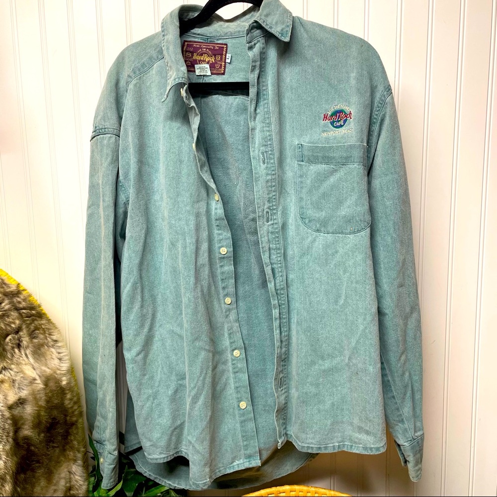 Hard Rock Cafe Jean Save the Planet Shirt Large